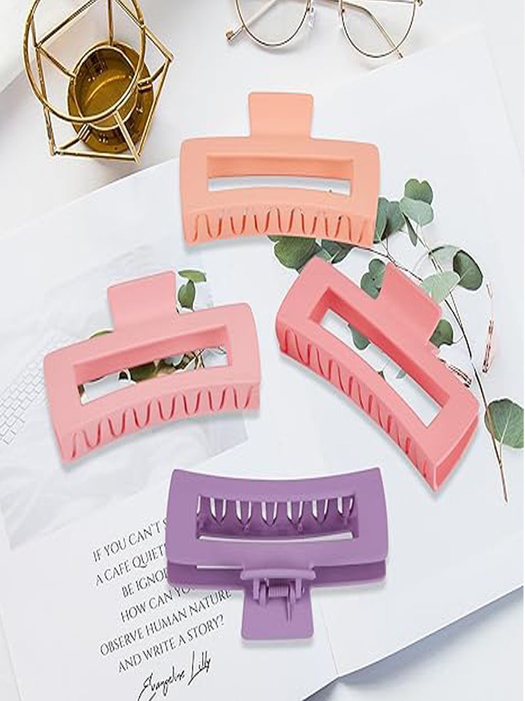 

Softwrap Women Set of 4 Claw Clip, Pink
