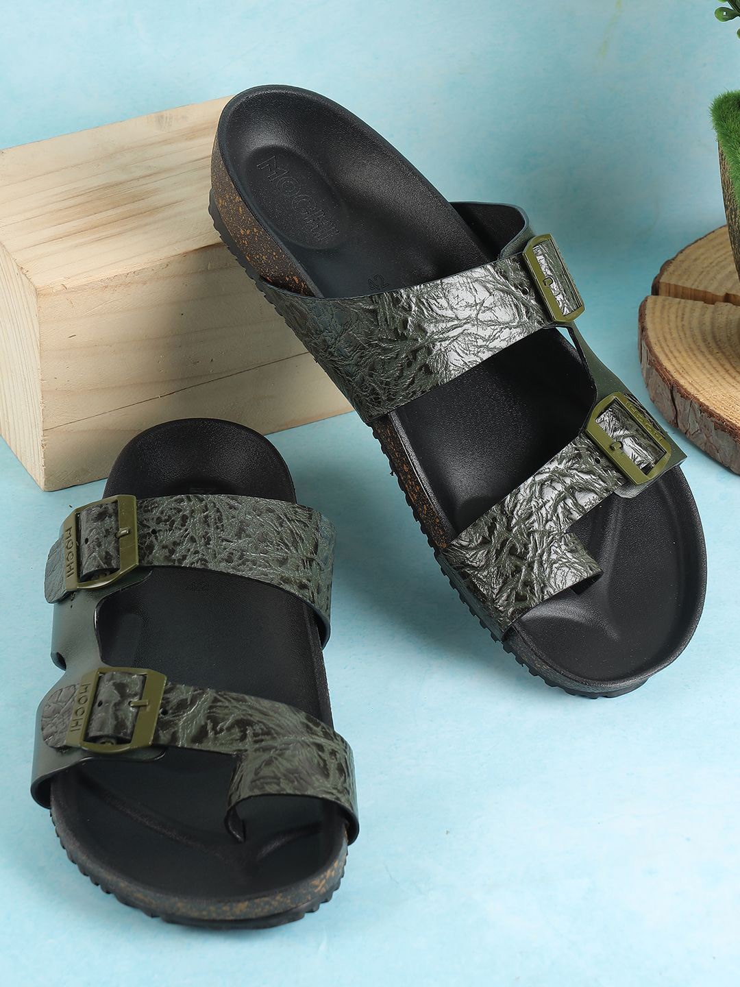

Mochi Men Comfort Sandals, Olive