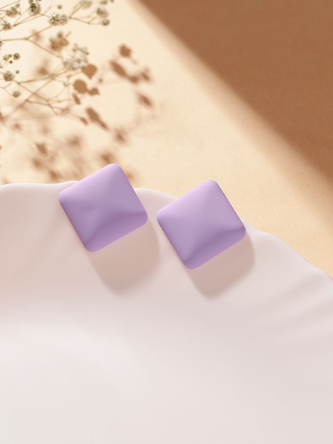 

Priyaasi Contemporary Studs Earrings, Lavender