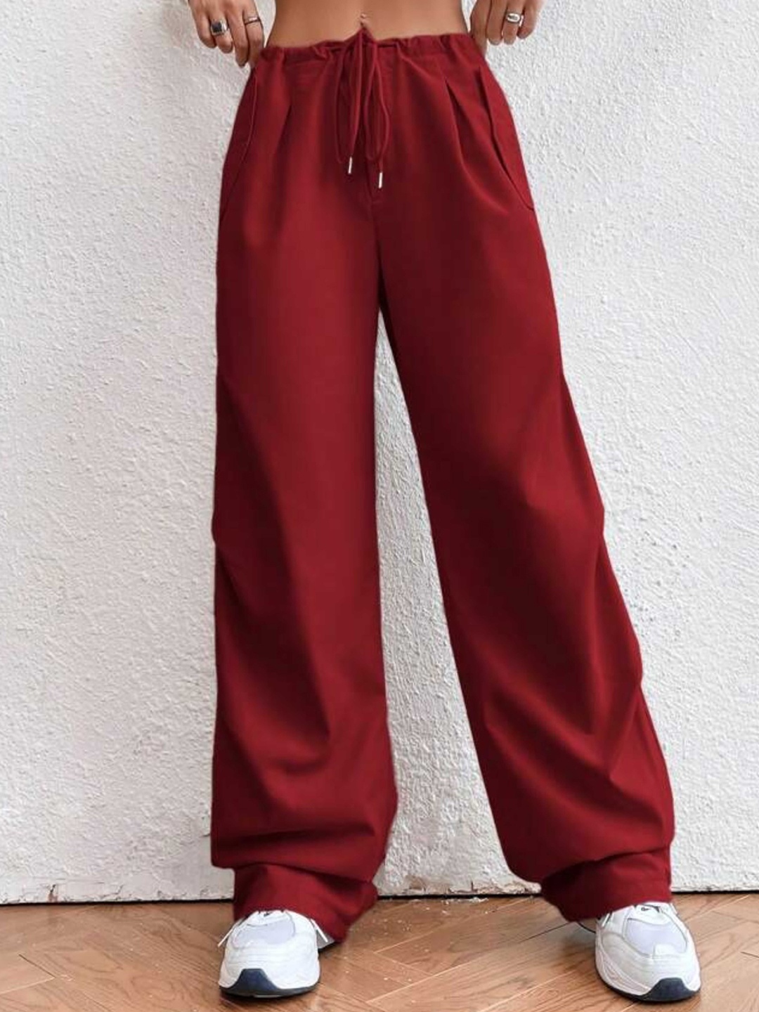

TABADTOD Women Relaxed Loose Fit Easy Wash Joggers Trousers, Maroon
