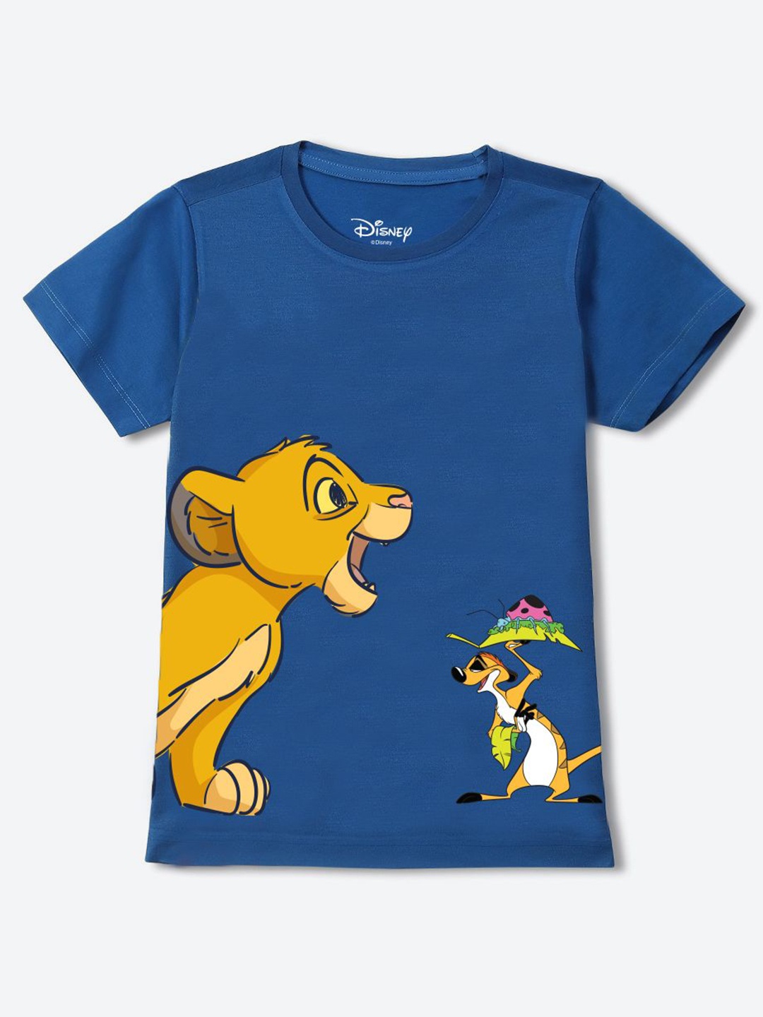 

YK Disney Boys Graphic Printed Round Neck Cotton T-shirt, Blue
