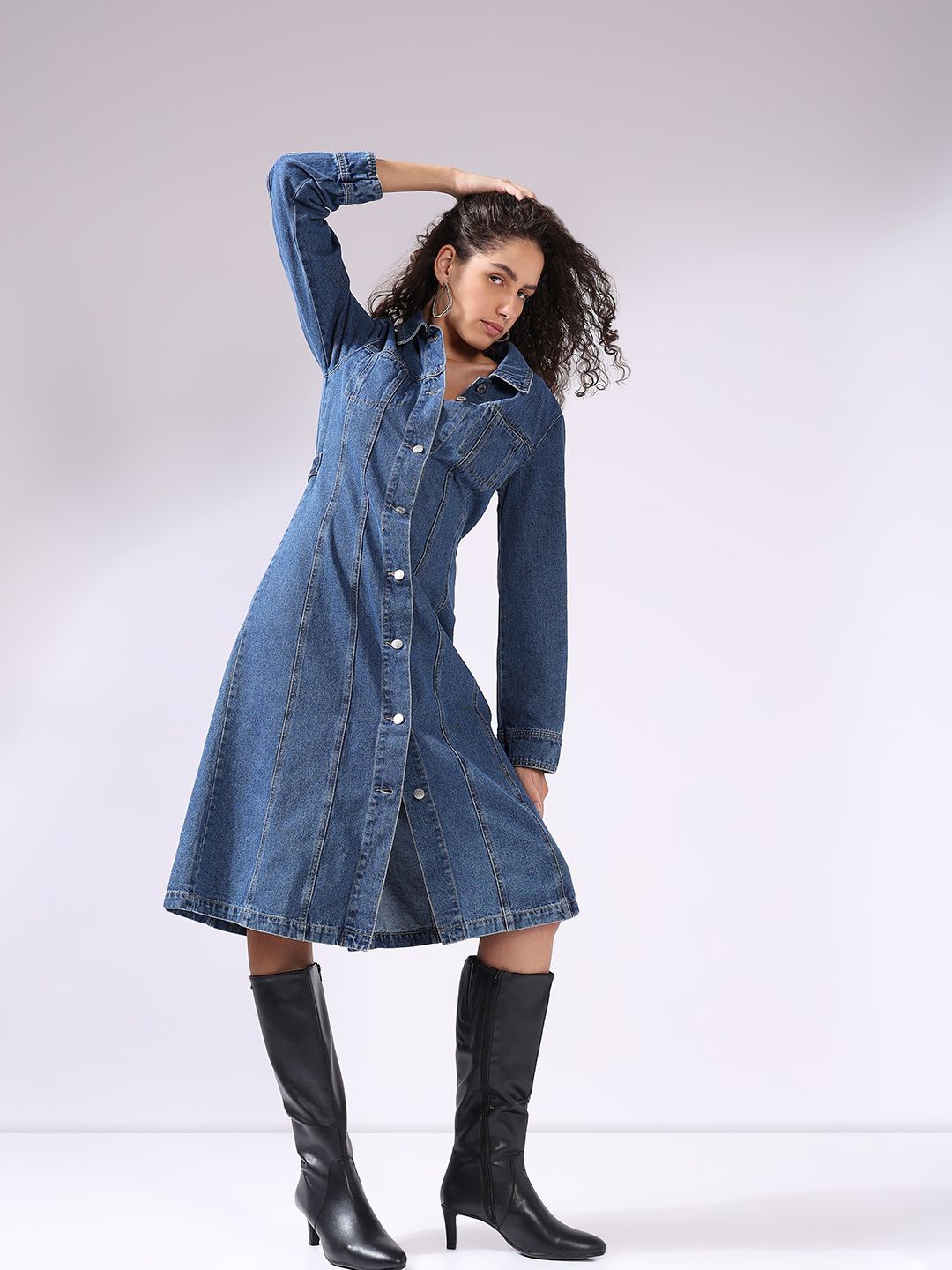 

Vero Moda A-Line Midi Dress, Blue