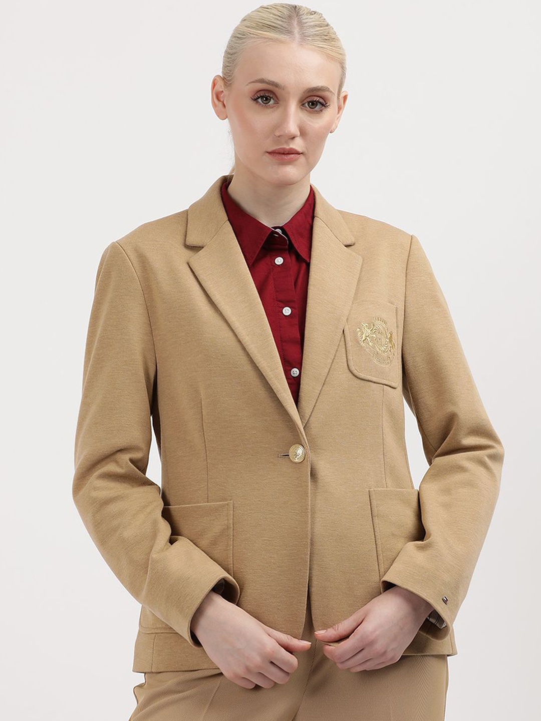 

Tommy Hilfiger Women Slim-Fit Single Breasted Blazer, Khaki