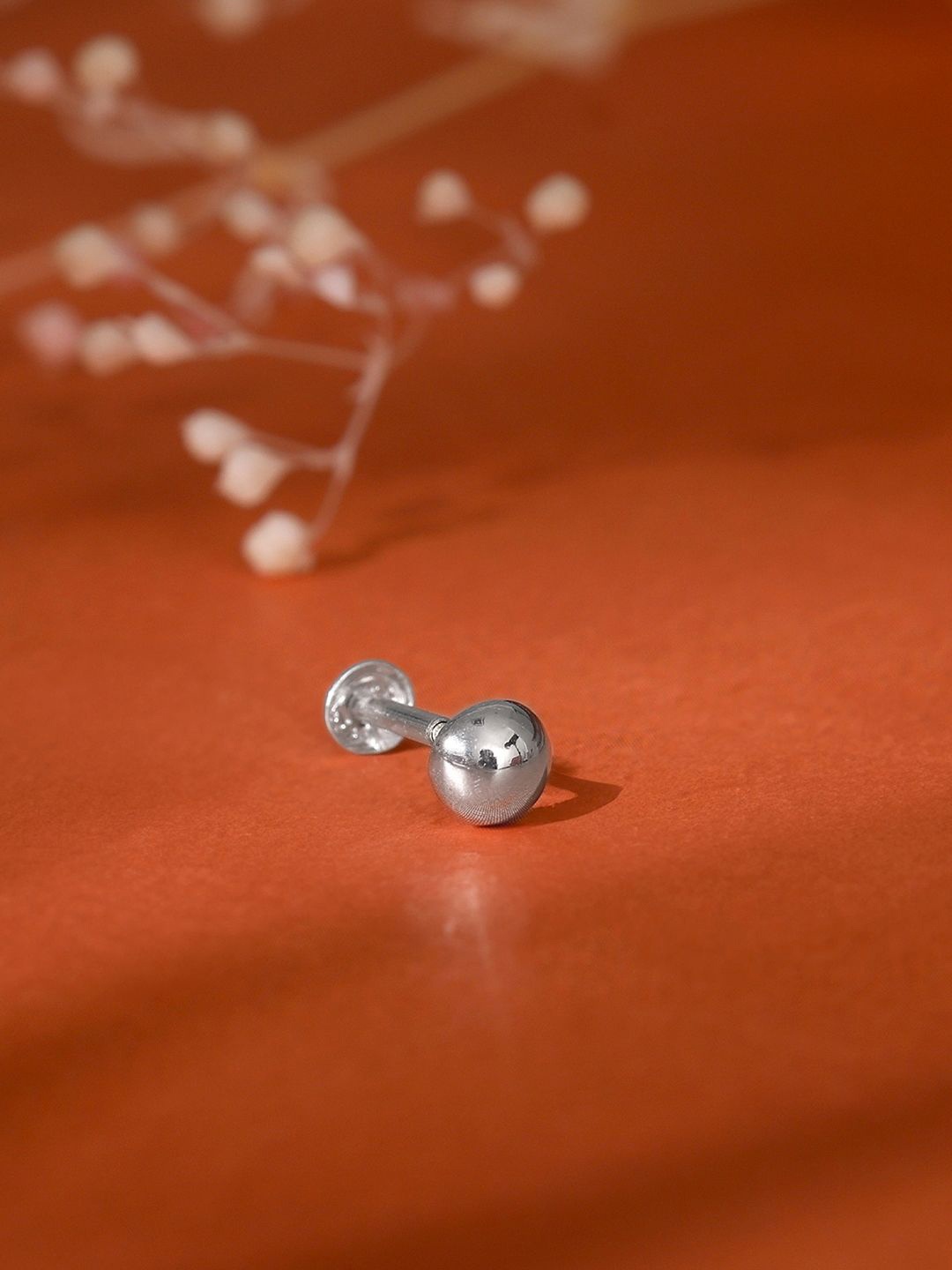 

GIVA 925 Sterling Silver Rhodium-Plated Beaded Stud Nosepin