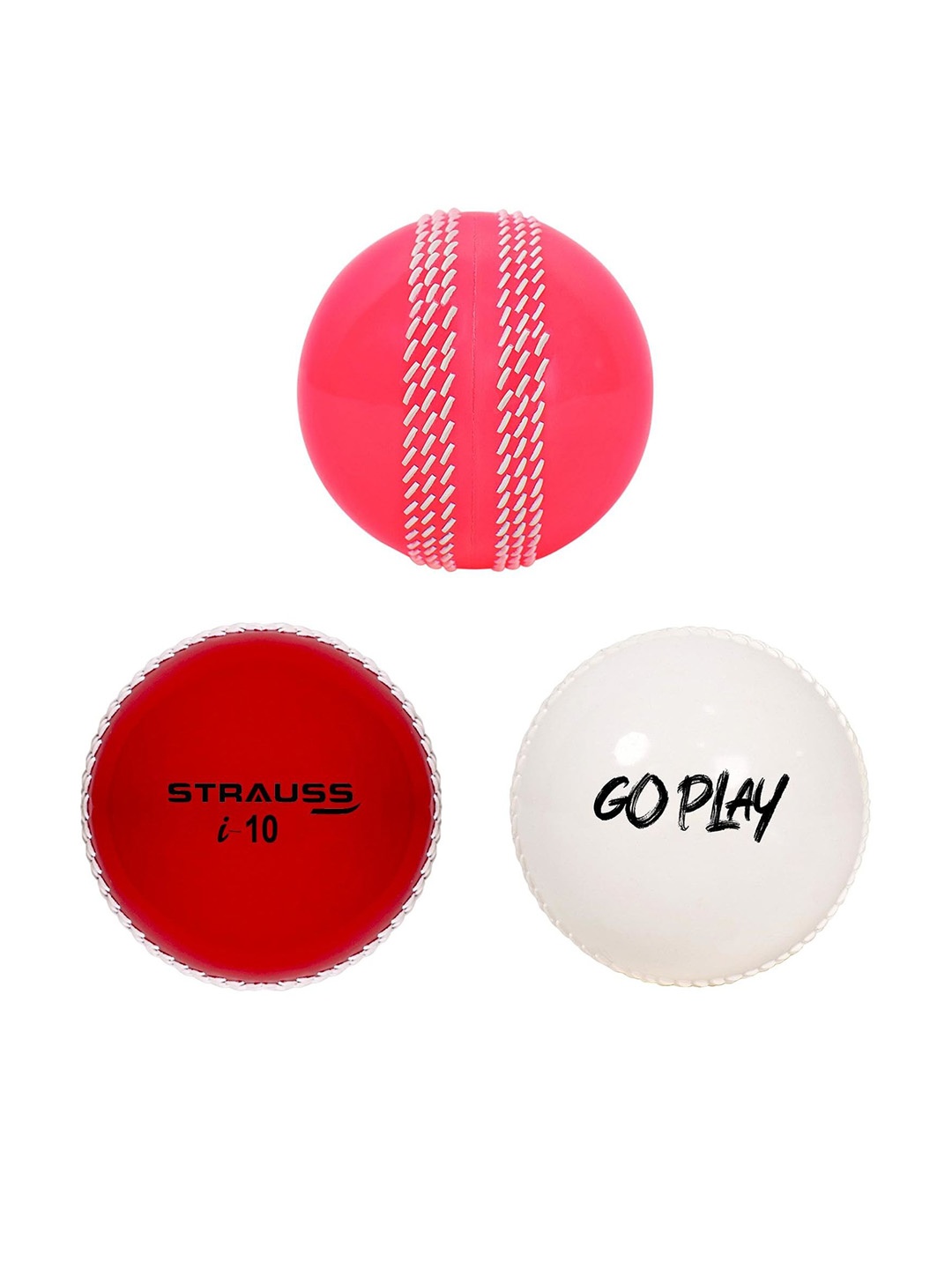 

STRAUSS Pack Of 3 Cricket Balls, Red