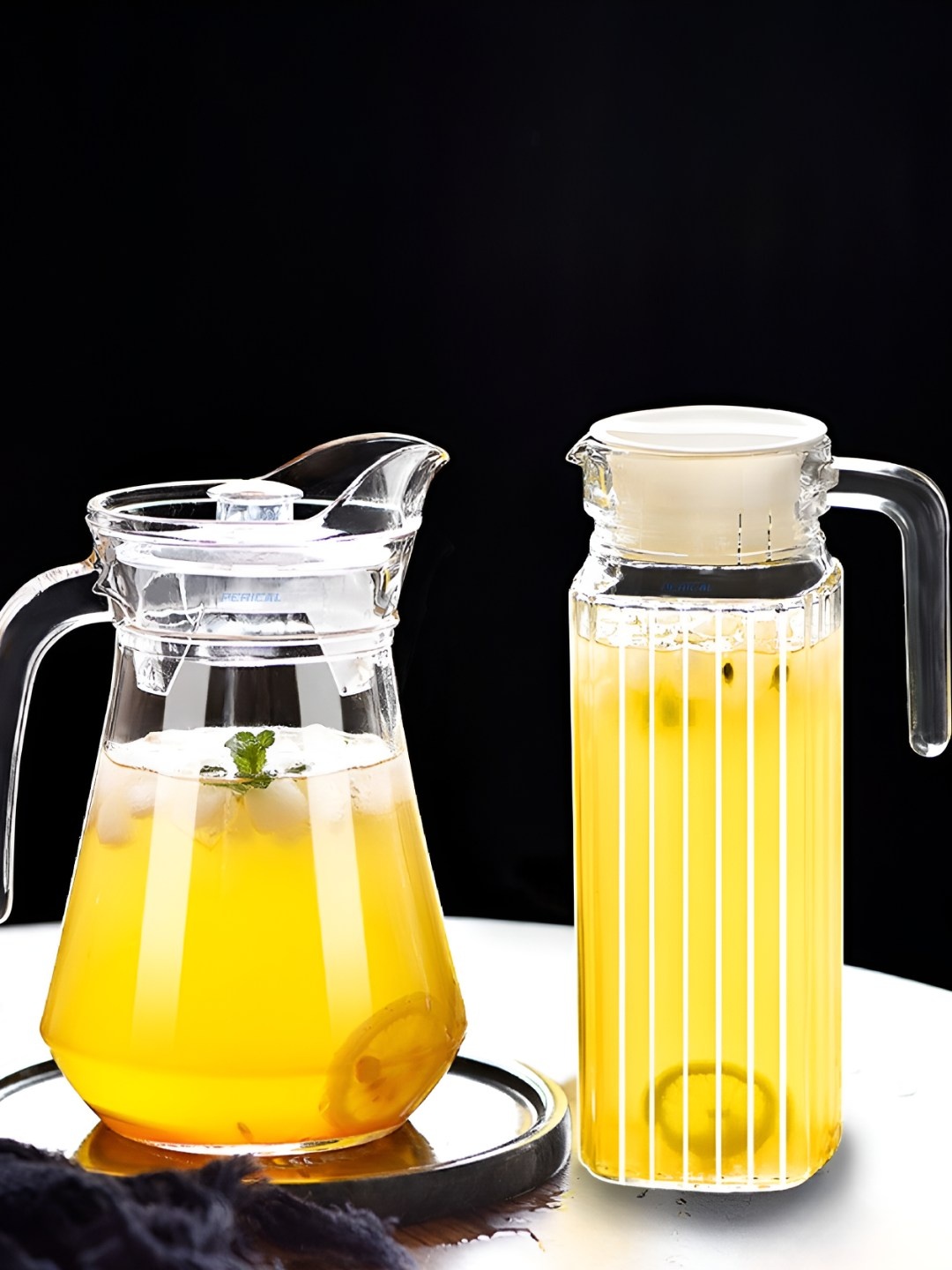 

PERICAL 2 Pcs Transparent Glass Water Jugs