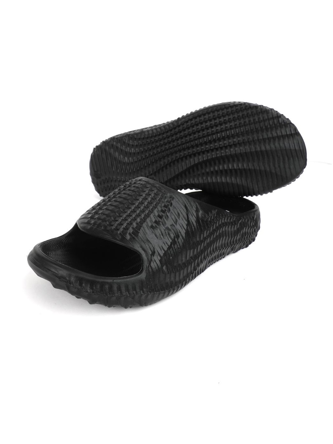 

hummel Men Rubber Sliders, Black