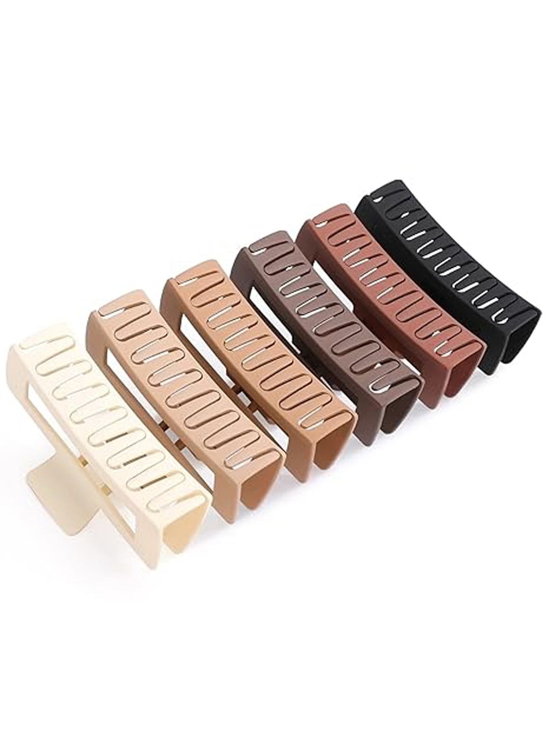 

Softwrap Set Of 6 Women Claw Clip, White