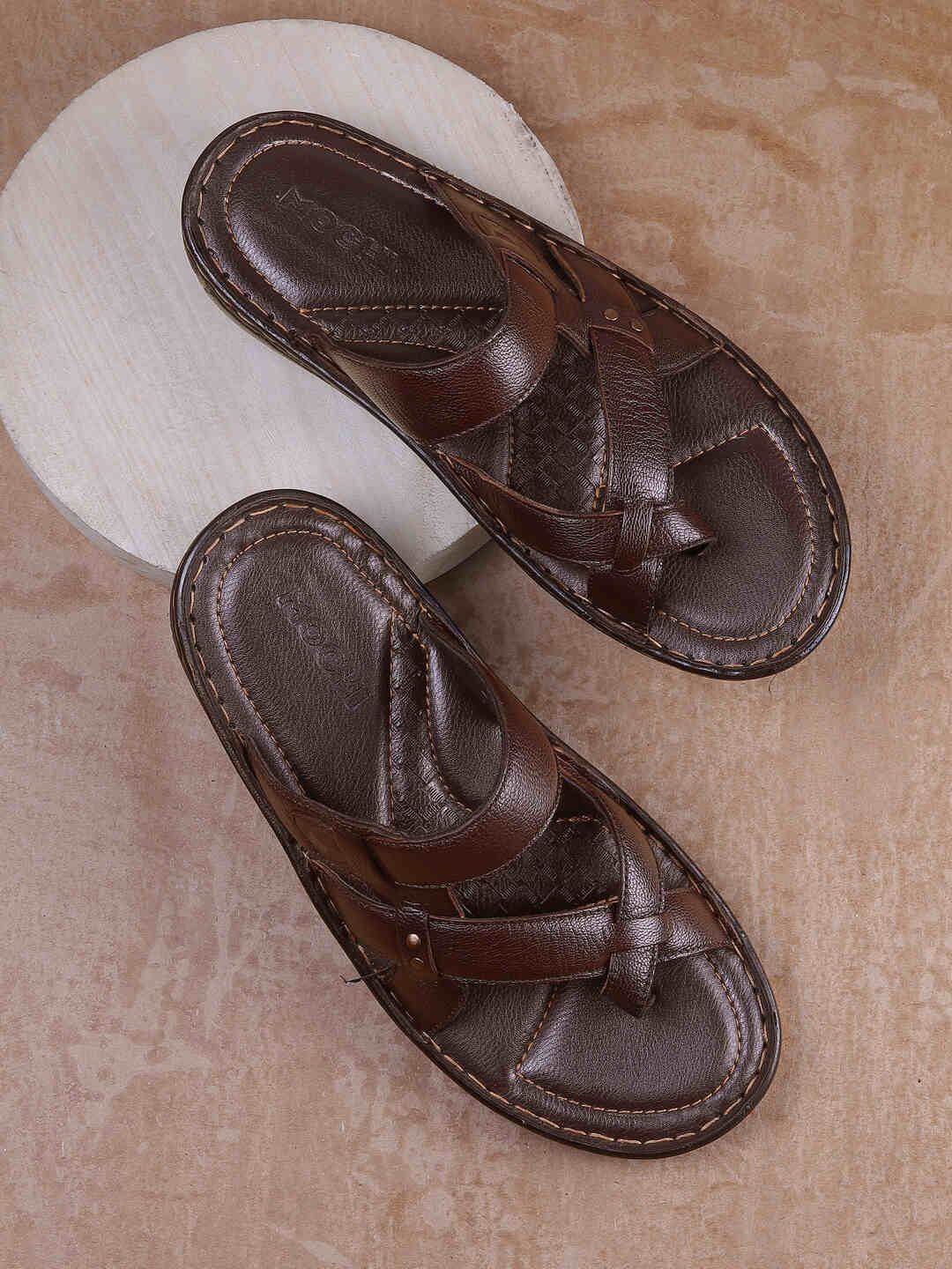 

Mochi Men Leather Comfort Sandals, Brown