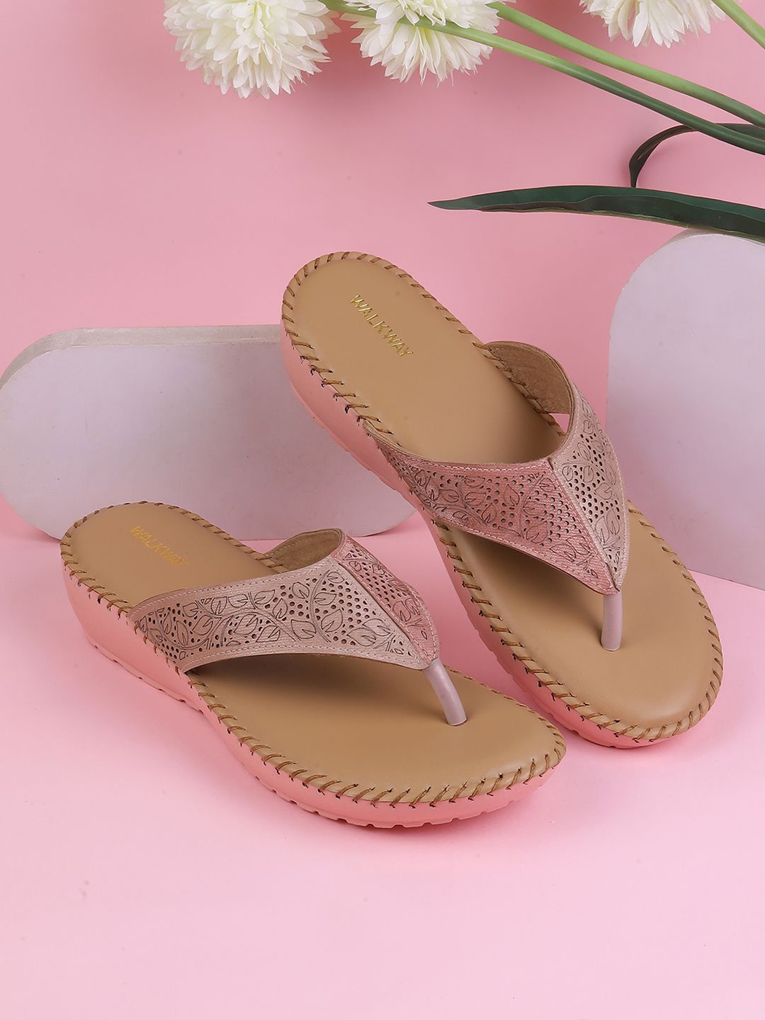 

WALKWAY by Metro Women Textured Wedge Sandals, Pink