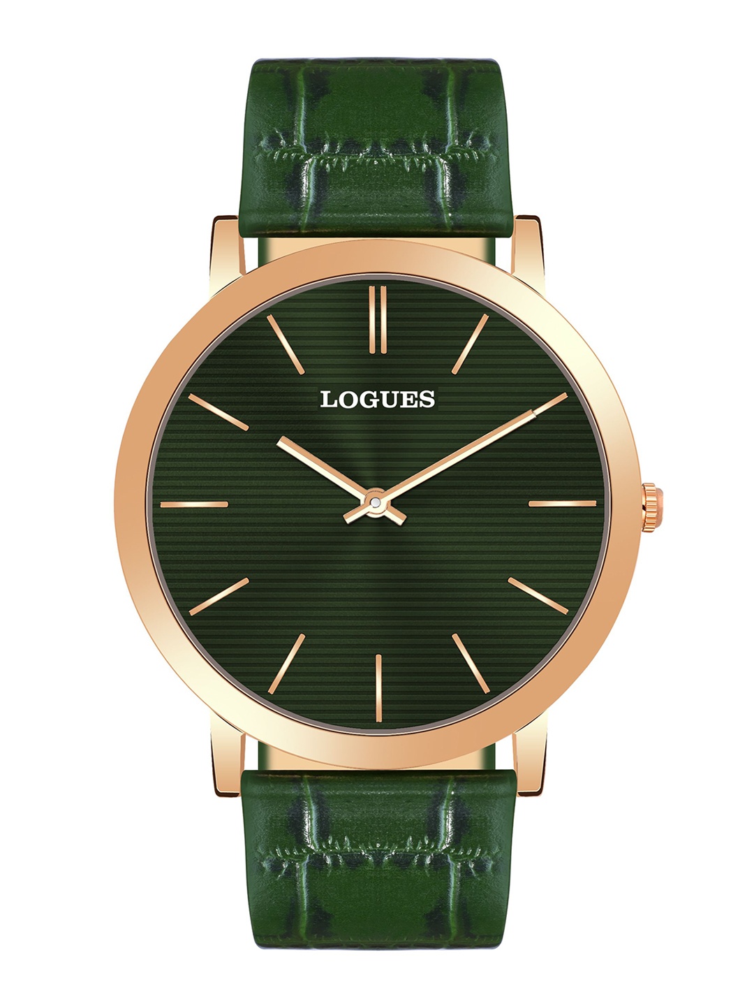 

L LOGUES Men Brass Dial & Leather Straps Analogue Watch G 1457 WL-10, Green