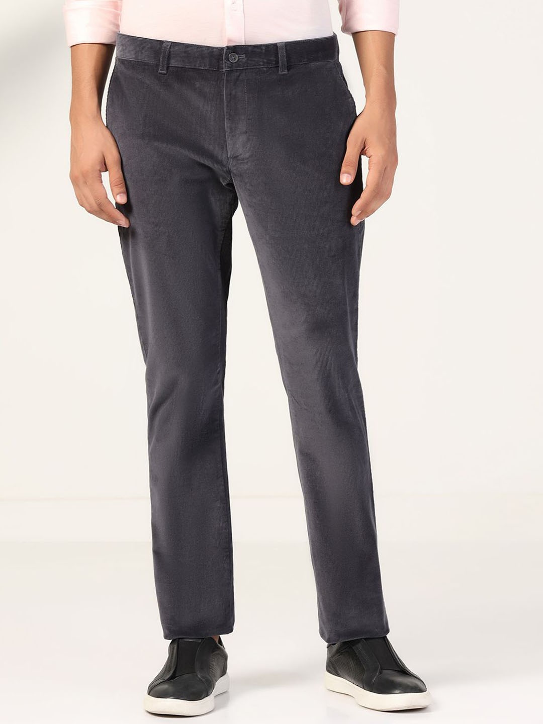 

Blackberrys Men Slim Fit Trousers, Charcoal