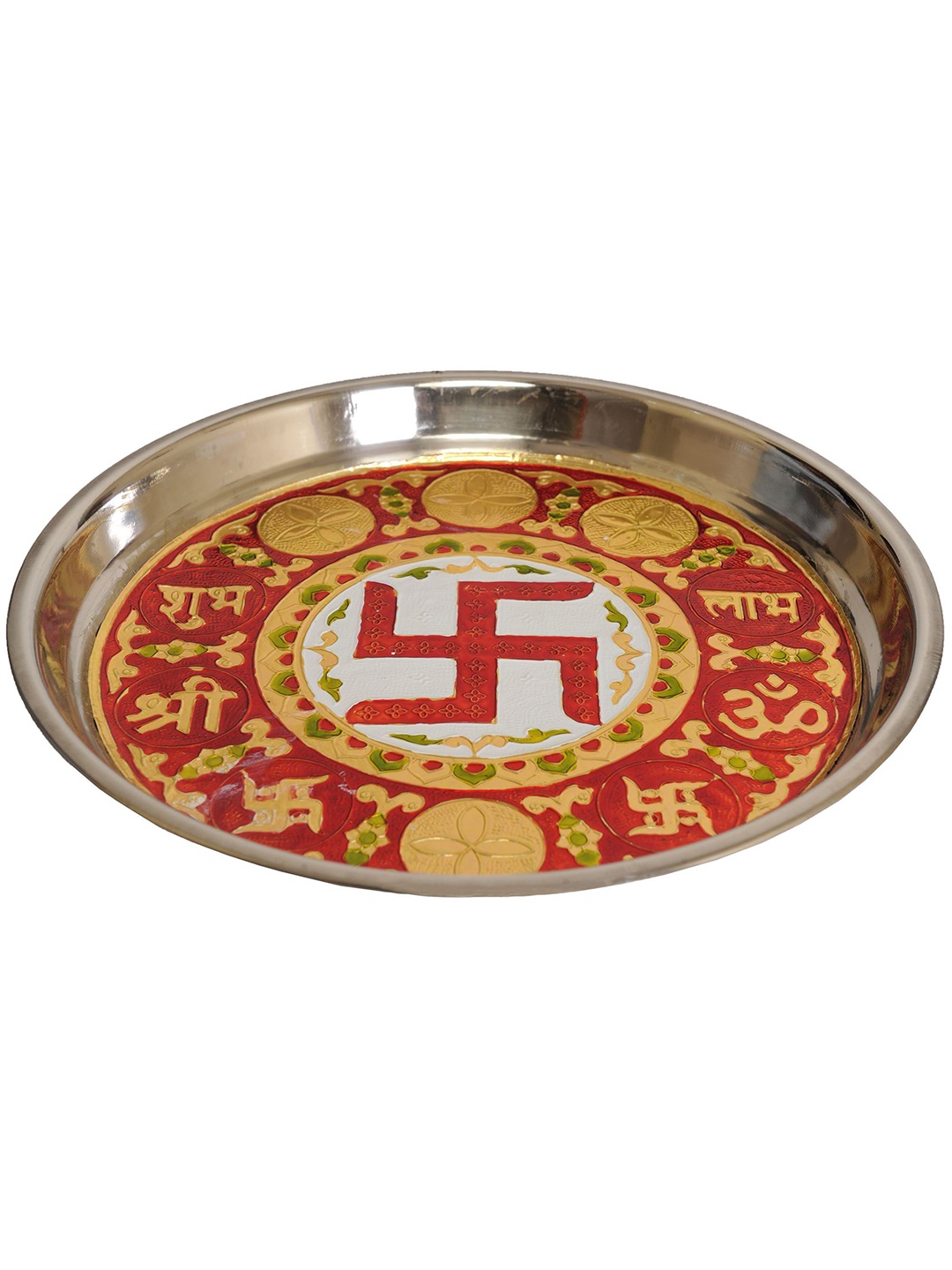 

Exotic India Shubh Labh Puja Thali, Red