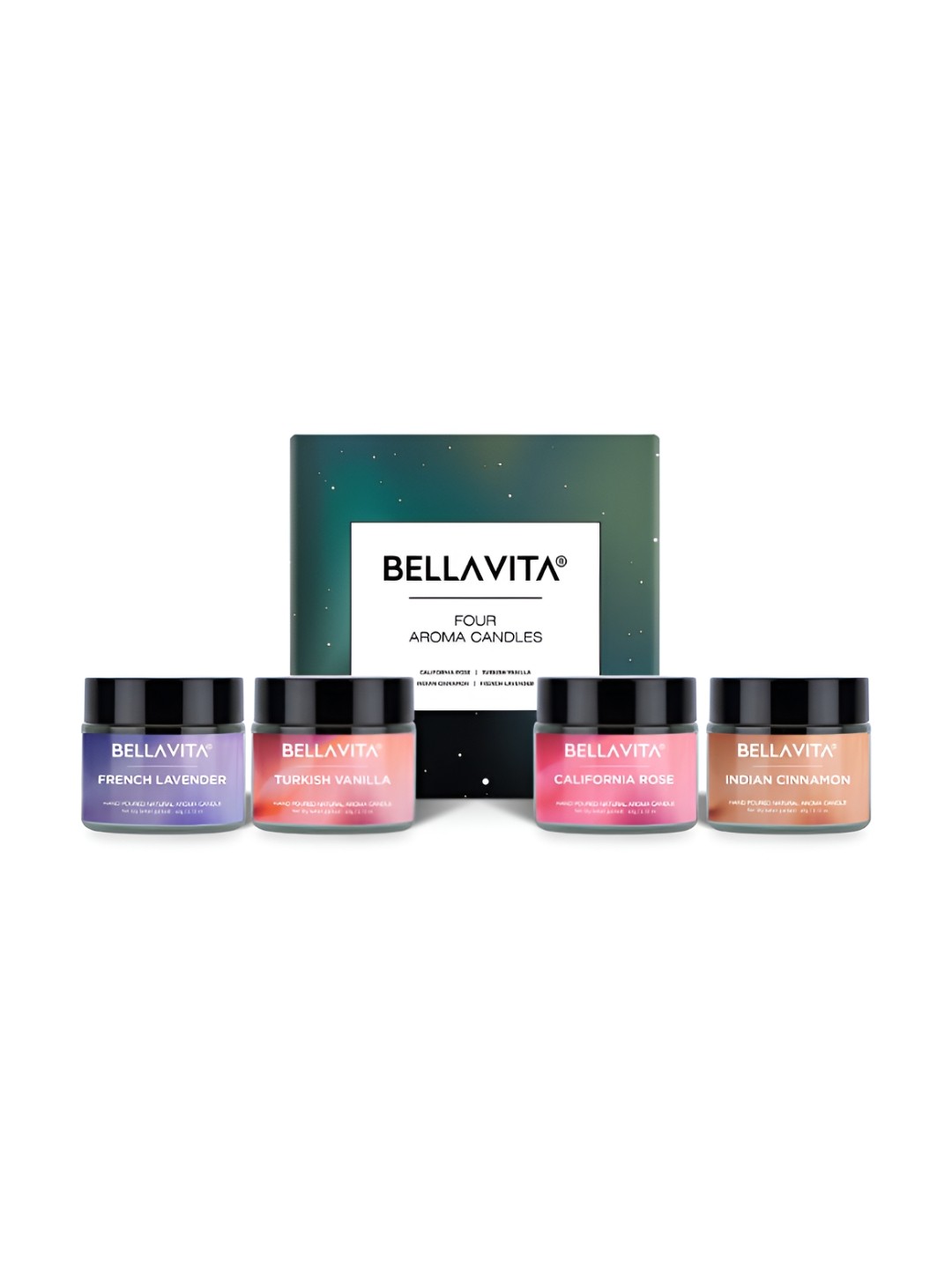 

Bella Vita Organic Green & Pink 4 Pieces Scented Jar Candles