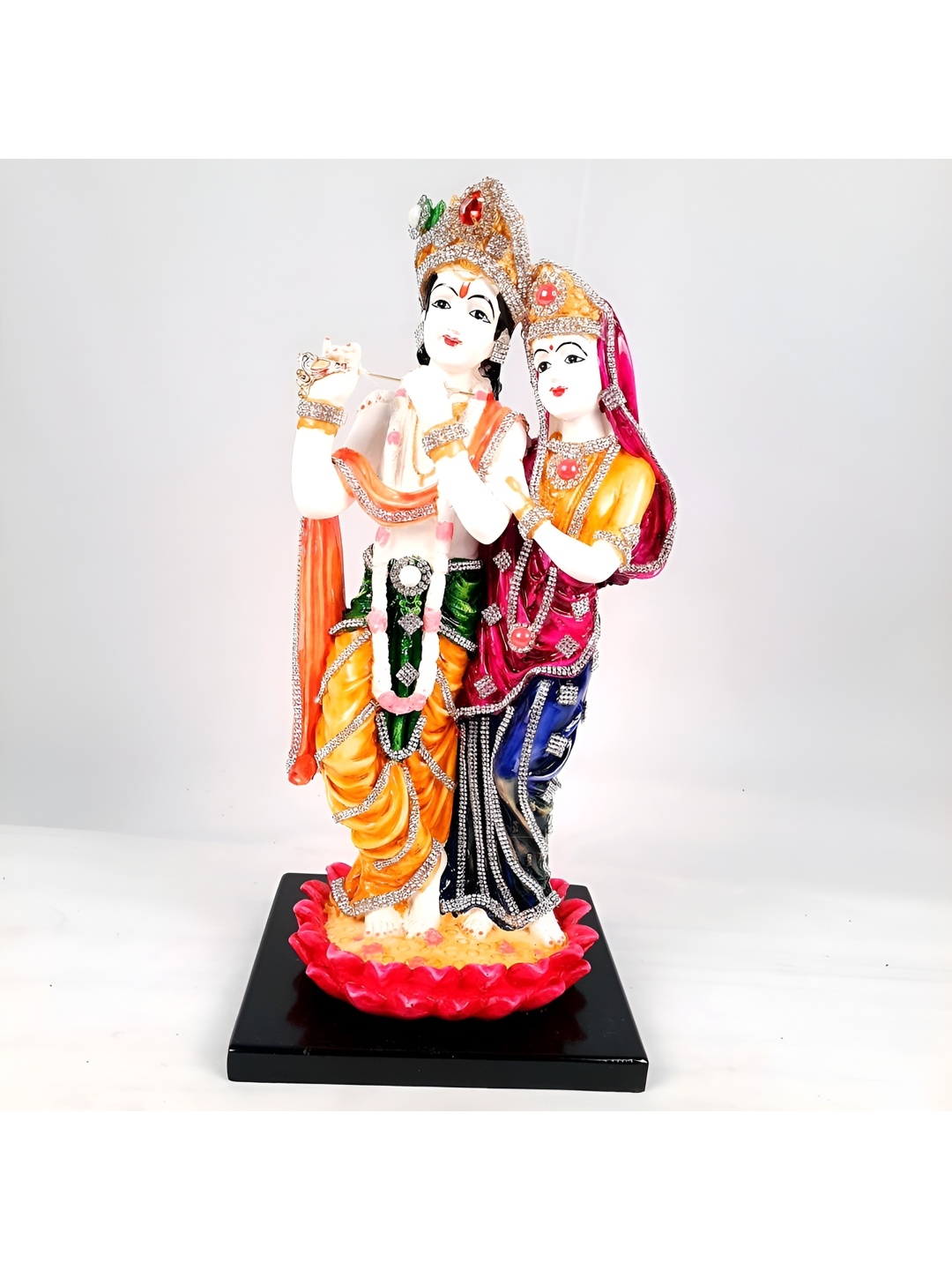 

apka mart White and Yellow Radha Krishna Religious Idol Showpiece