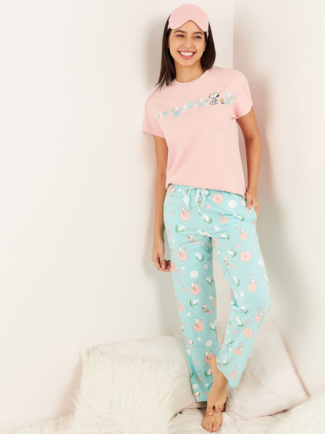 

Sweet Dreams Snoopy Dreams Pyjama Set, Pink