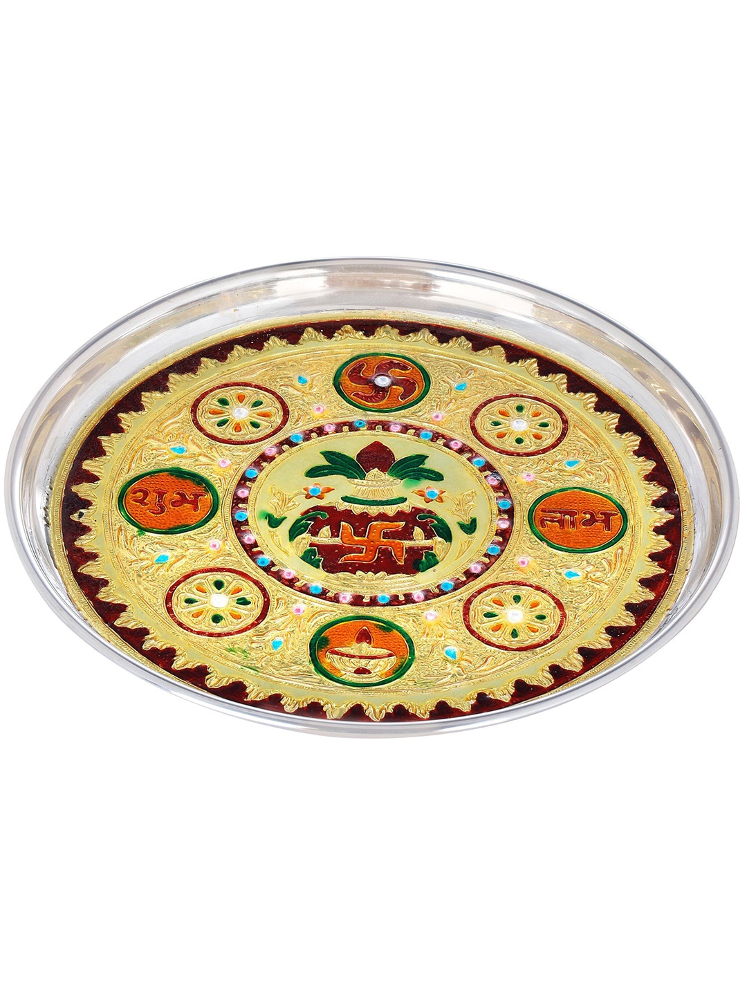 

Exotic India Shubh Labh Puja Thali, Yellow