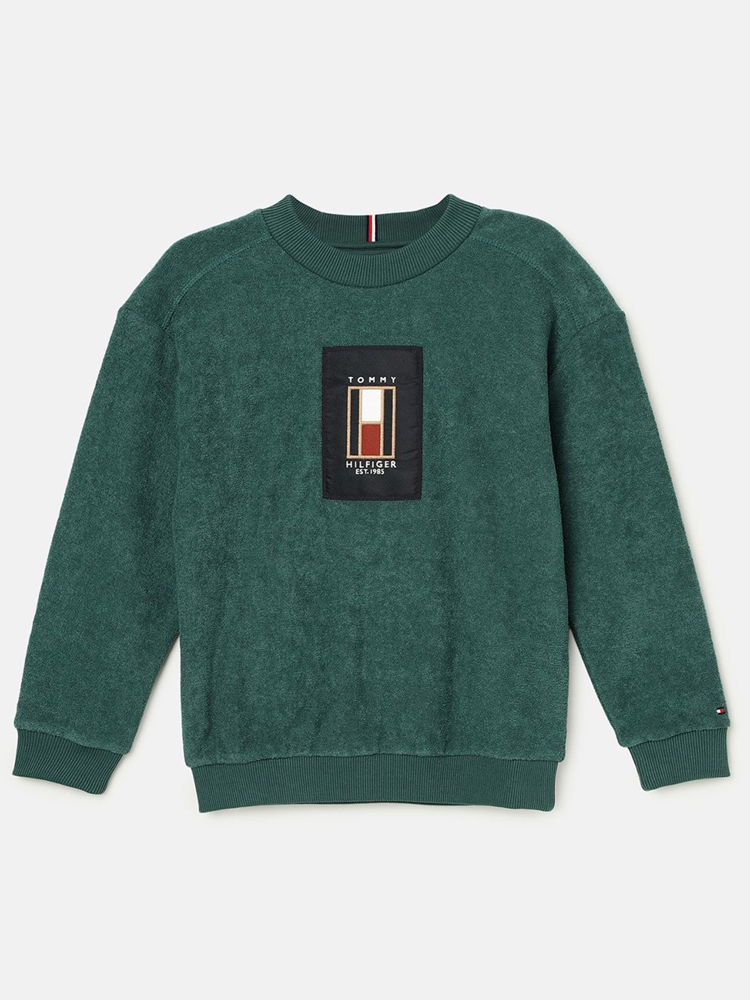 

Tommy Hilfiger Boys Solid Round Neck Sweatshirt, Green