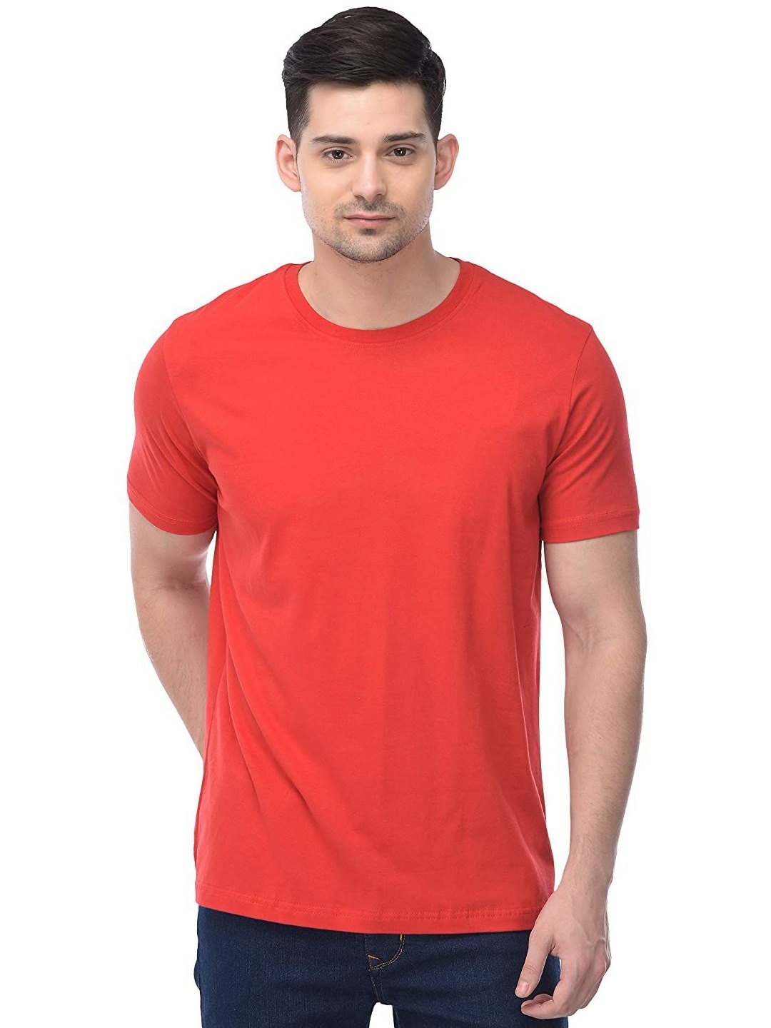 

COLOR CAPITAL Unisex Pack Of 4 Solid Round Neck Cotton T-shirts, Na