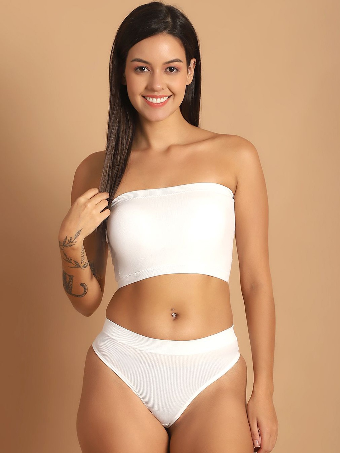 

Friskers Lightly-Padded Strapless Lingerie Set, White