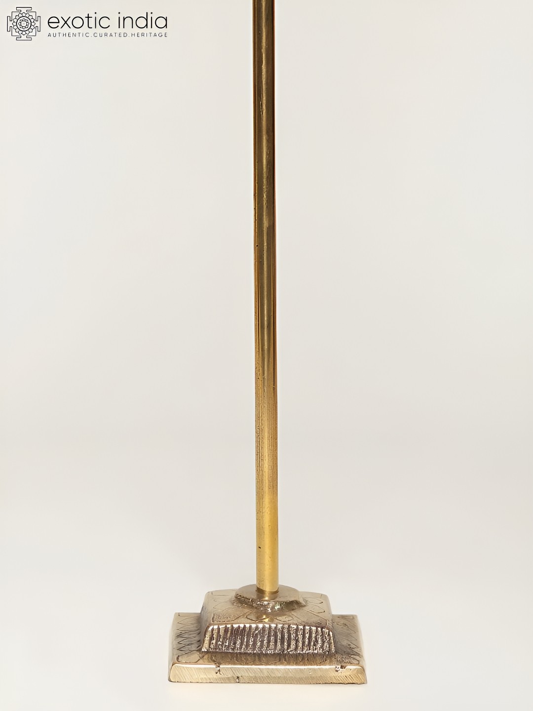 

Exotic India Gold-Toned Lord Shiva's Trident Brass Religious Idol Showpiece