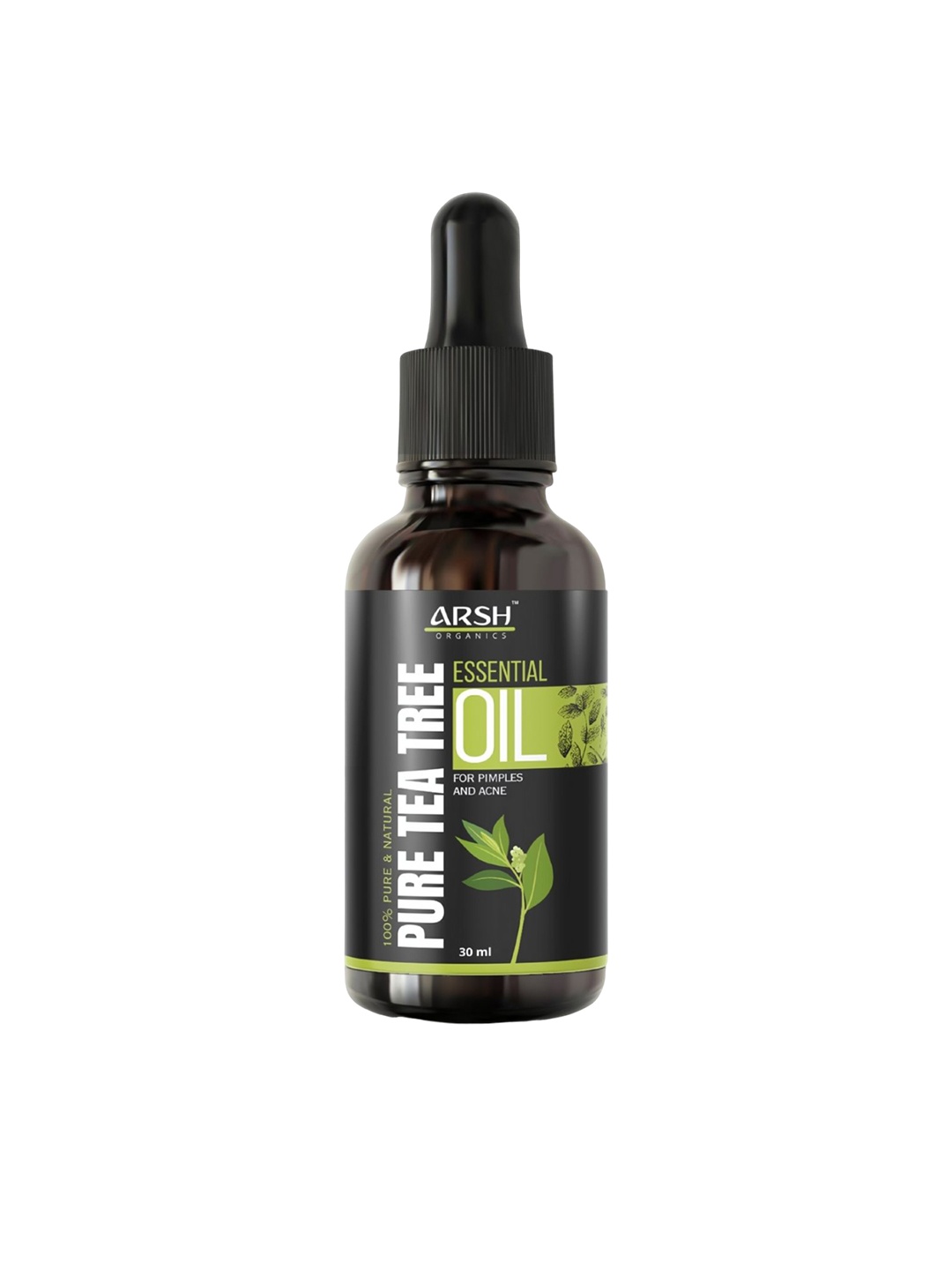 

Arsh Organics 100% Natural Tea Tree Essential Oil For Dandruff & Acne Control- 30ml, Green