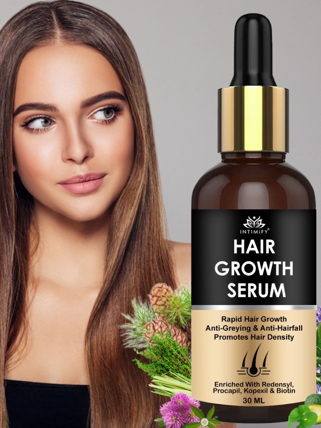 

INTIMIFY Voluminous Hair Hair Growth Serum 30 ml, Transparent