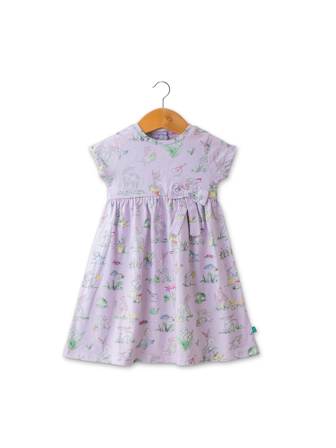 

BAESD Girls Printed A-Line Dress, Pink