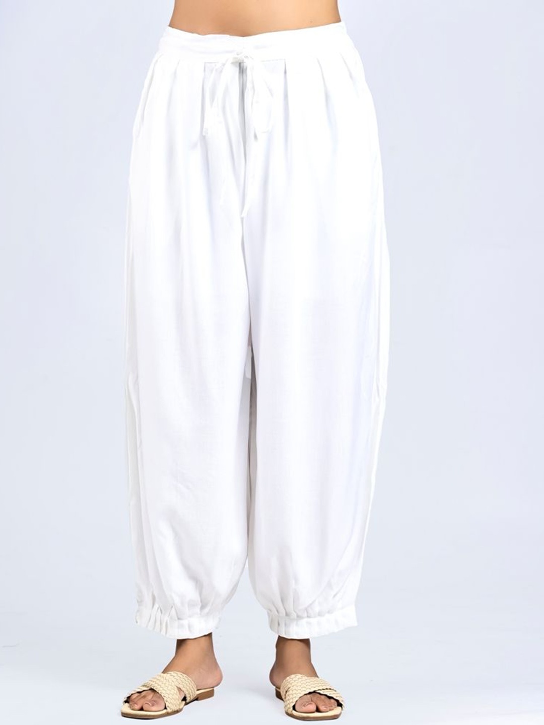 

MIRAYYA Women Loose Fit Harem Pants, White