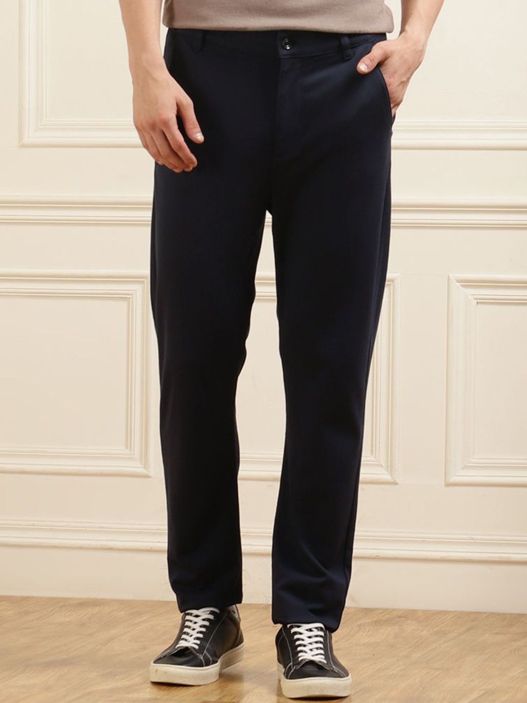 

7 For All Mankind Men Slim Fit Chinos Trousers, Navy blue