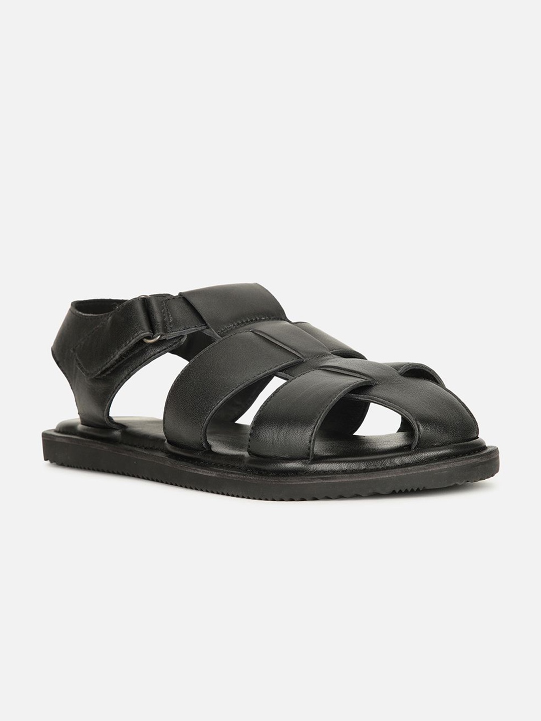 

Carlton London Men Fisherman Sandals, Black