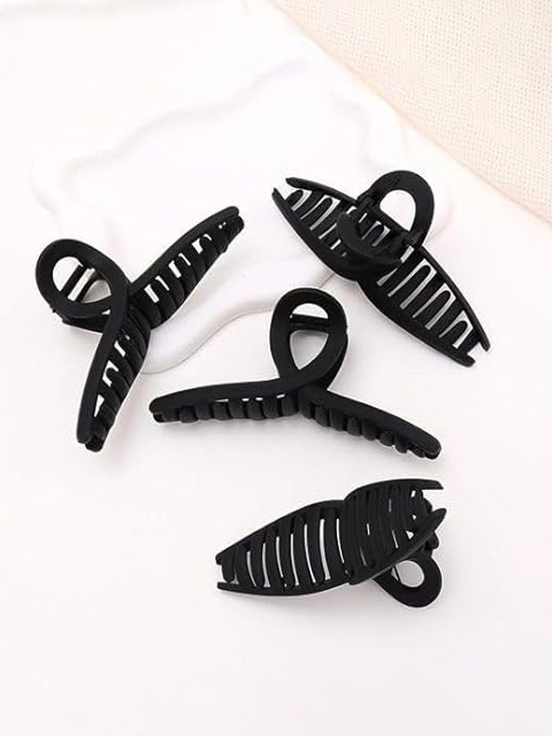 

Softwrap Set Of 4 Women Claw Clip, Black