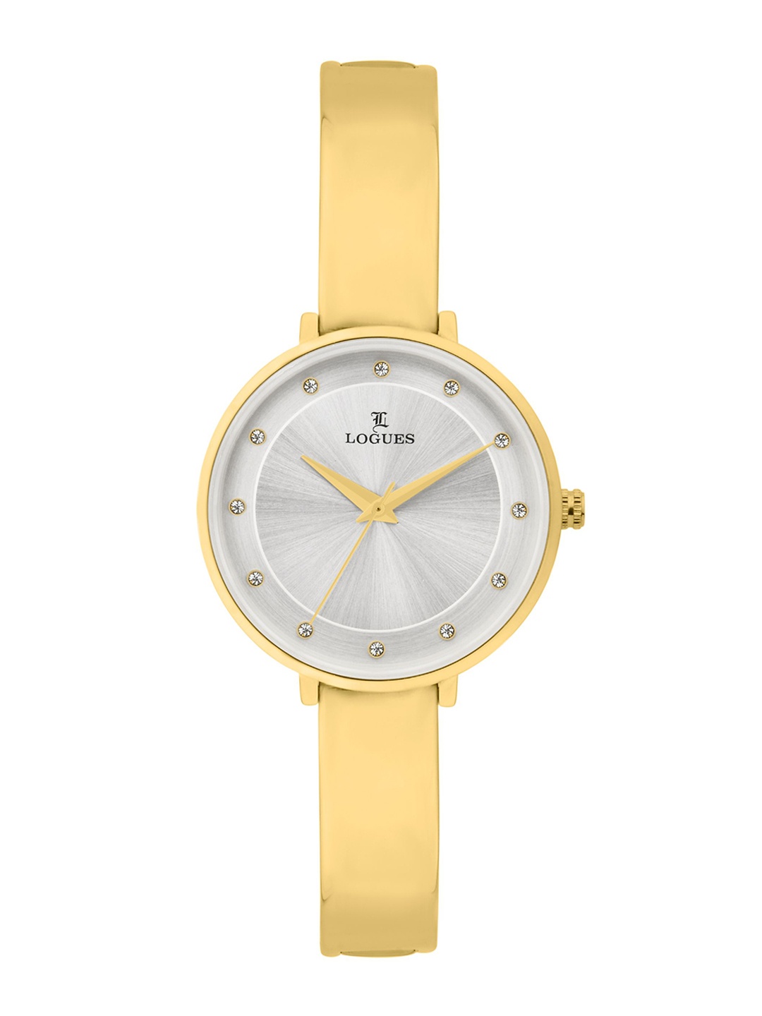 

L LOGUES Women Brass Dial & Bracelet Style Straps Analogue Watch L 6179 YM-02, Gold