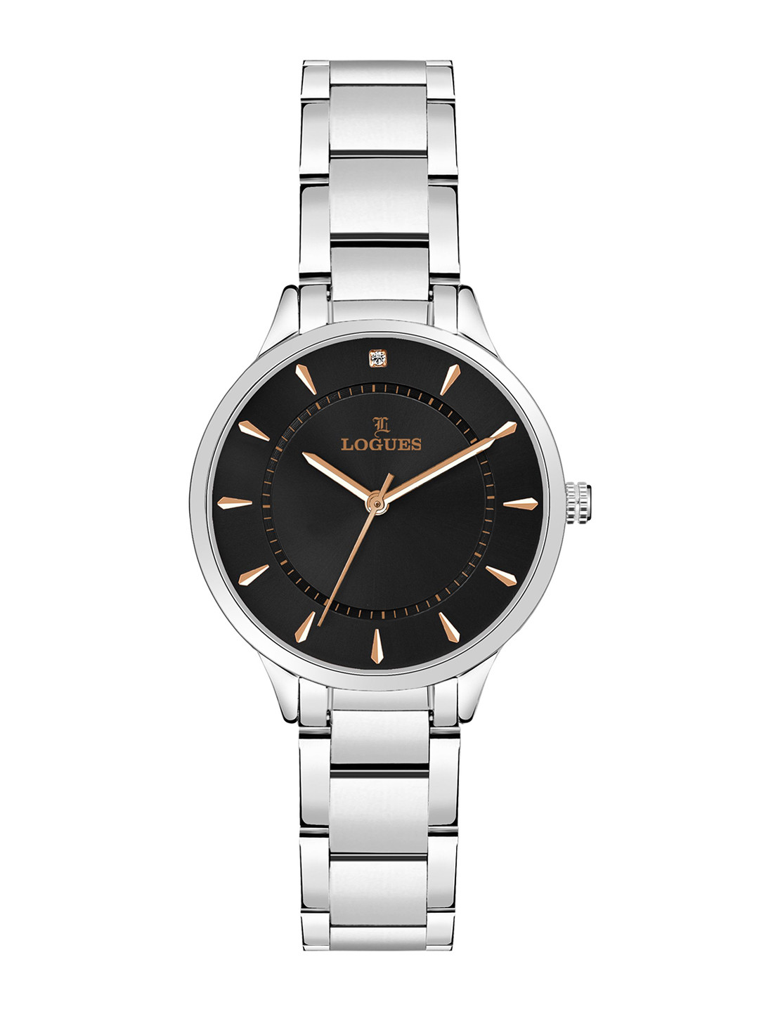 

L LOGUES Women Brass Dial & Bracelet Style Straps Analogue Watch L E-714 SM-03, Silver