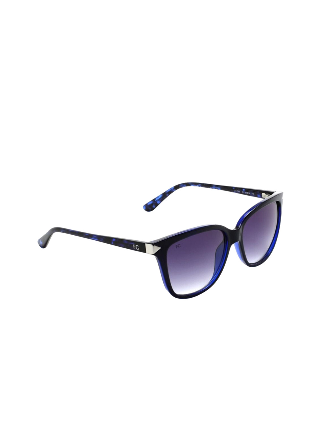 

French Connection Women Square Sunglasses with UV Protected Lens FC 7595 C1, Blue