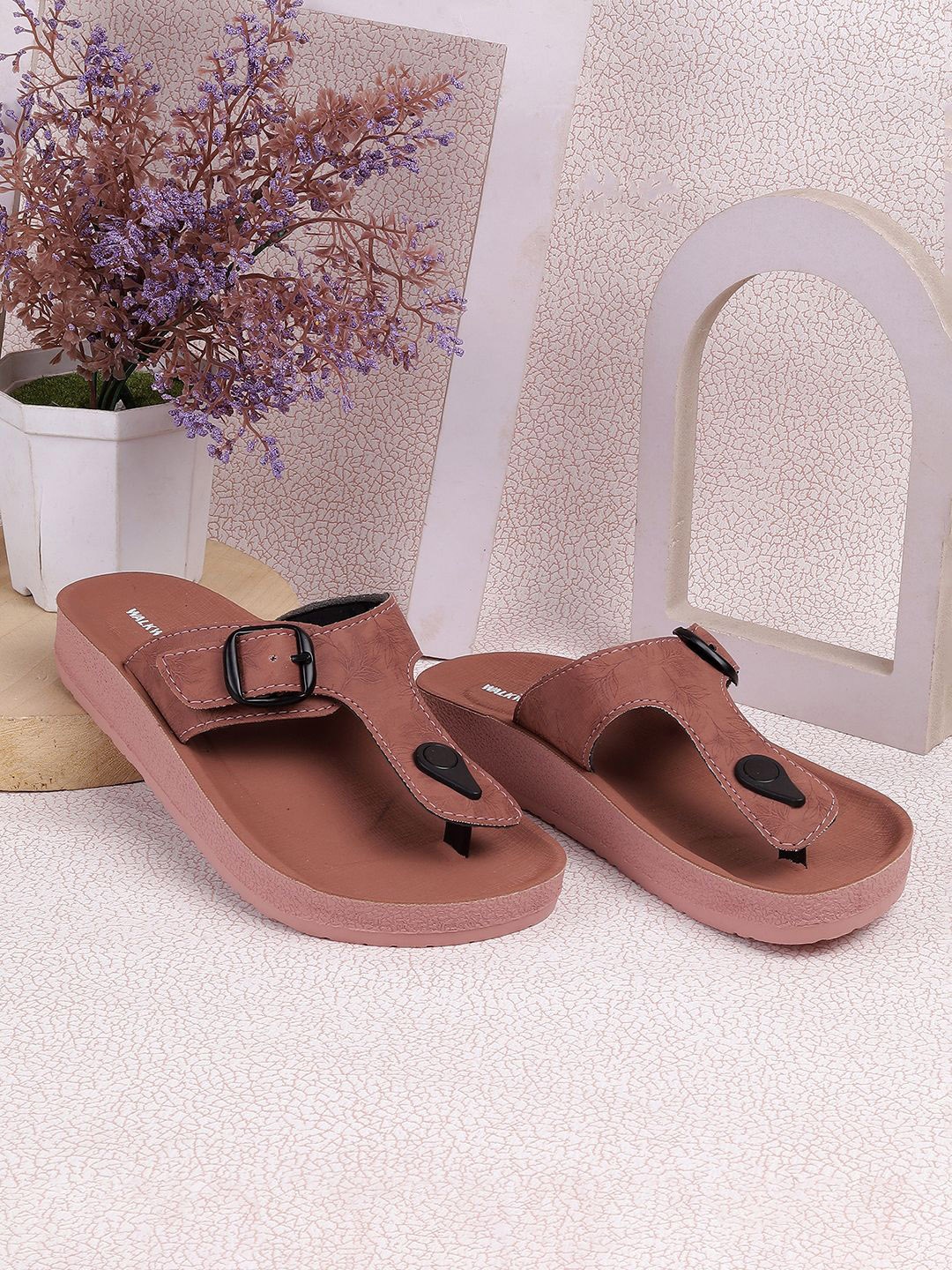 

WALKWAY by Metro Platform Heel Sandals, Peach