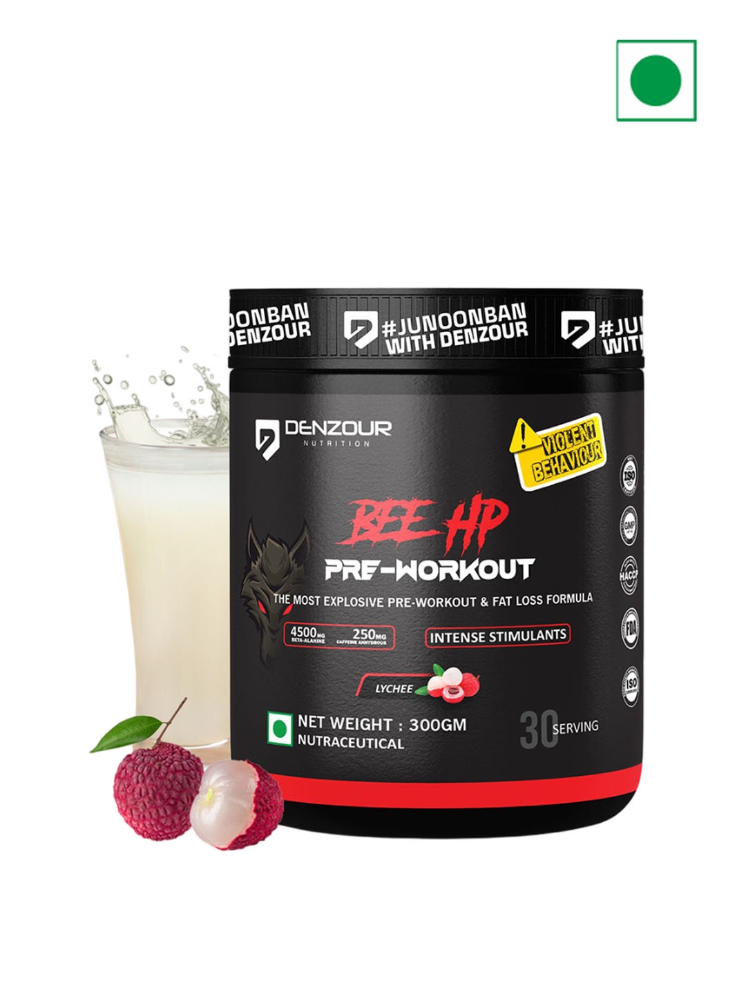 

DENZOUR NUTRITION Bee Hp Pre Workout- 300gm, White