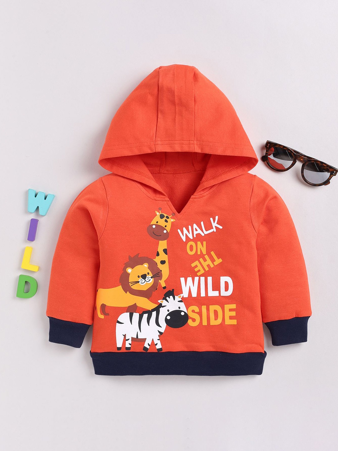 

MIMINO Unisex Kids Graphic Printed Sweatshirt, Orange