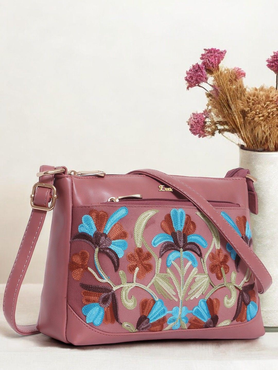 

Exotic PU Handheld Bag, Peach
