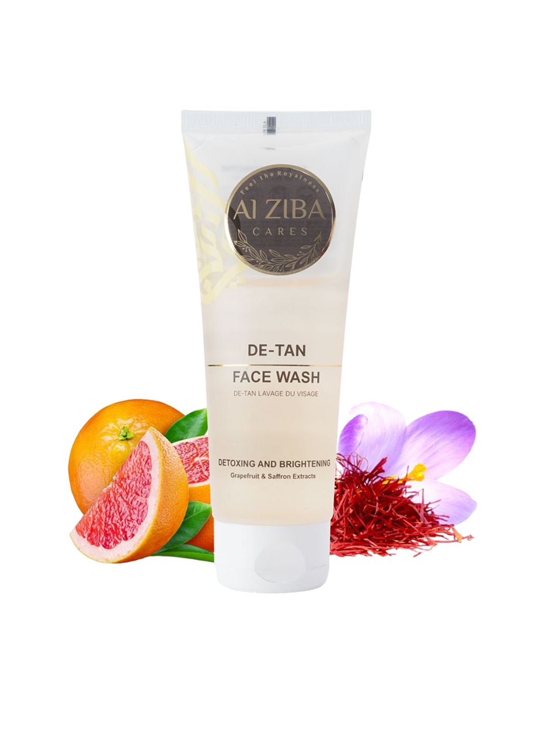 

ALZIBA CARES De-Tan Face Wash with Grapefruit & Saffron Extract-100ml, White