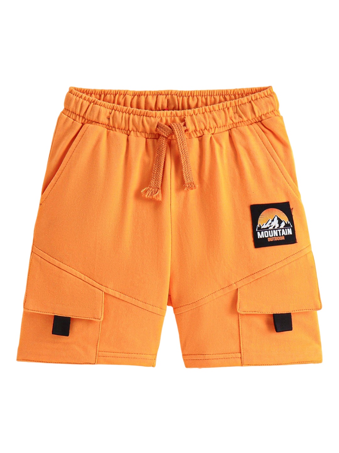 

Honeyhap Boys Mid-Rise Solid Casual Shorts, Orange