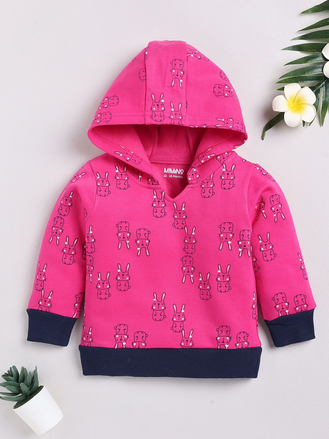 

MIMINO Unisex Kids Graphic Printed Sweatshirt, Pink