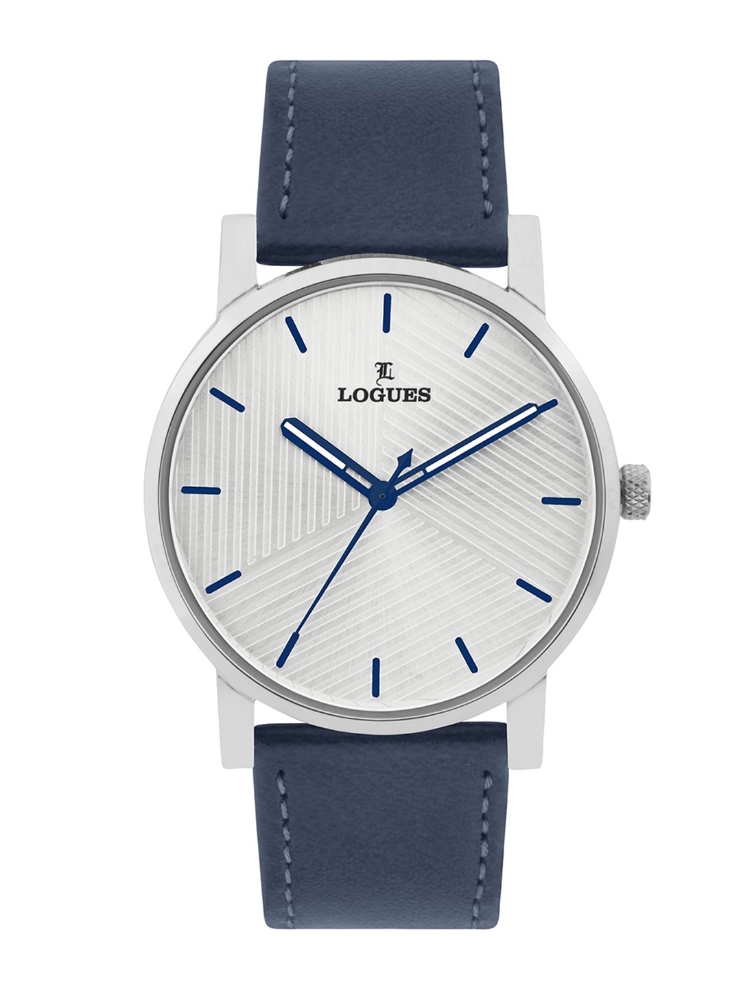 

L LOGUES Men Brass Dial & Leather Straps Analogue Watch G E-856 SL-37, Blue