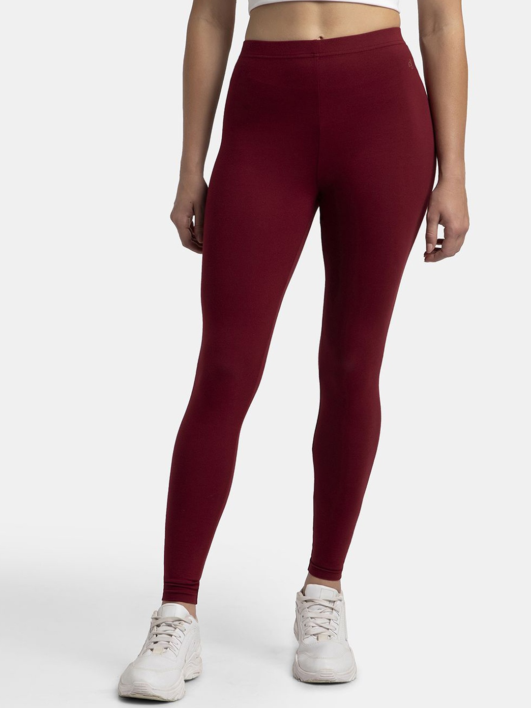 

Jockey Super Combed Cotton Stretch Leggings with Ultrasoft Waistband-AW87, Burgundy