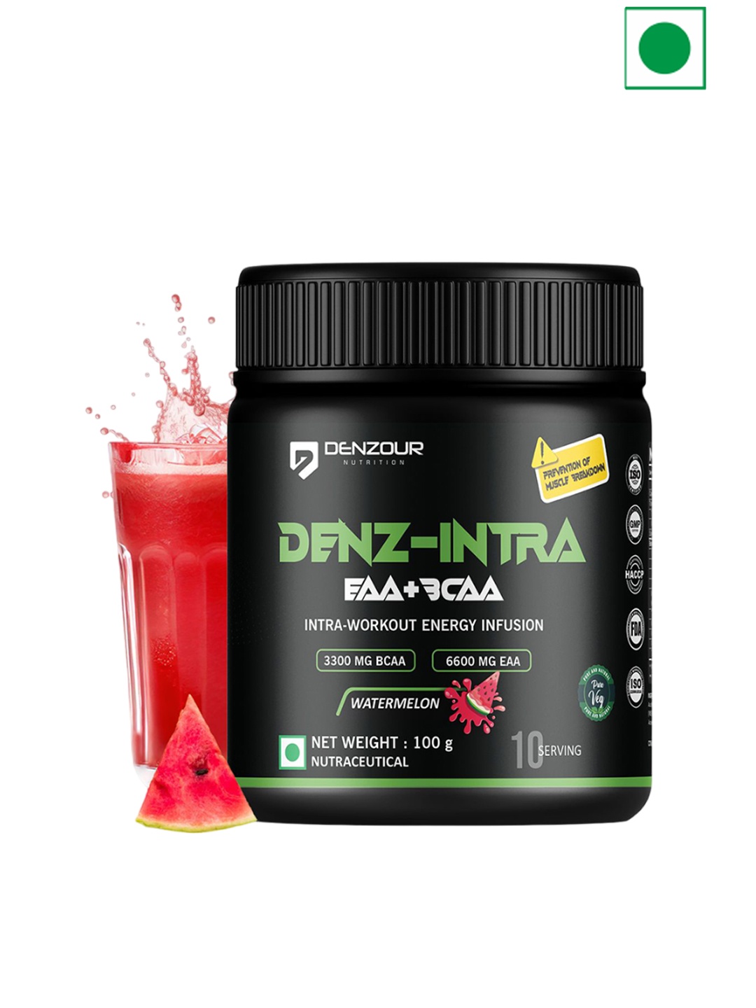 

DENZOUR NUTRITION BAA & BCAA Intra-Workout Energy Infusion - 100gm, White