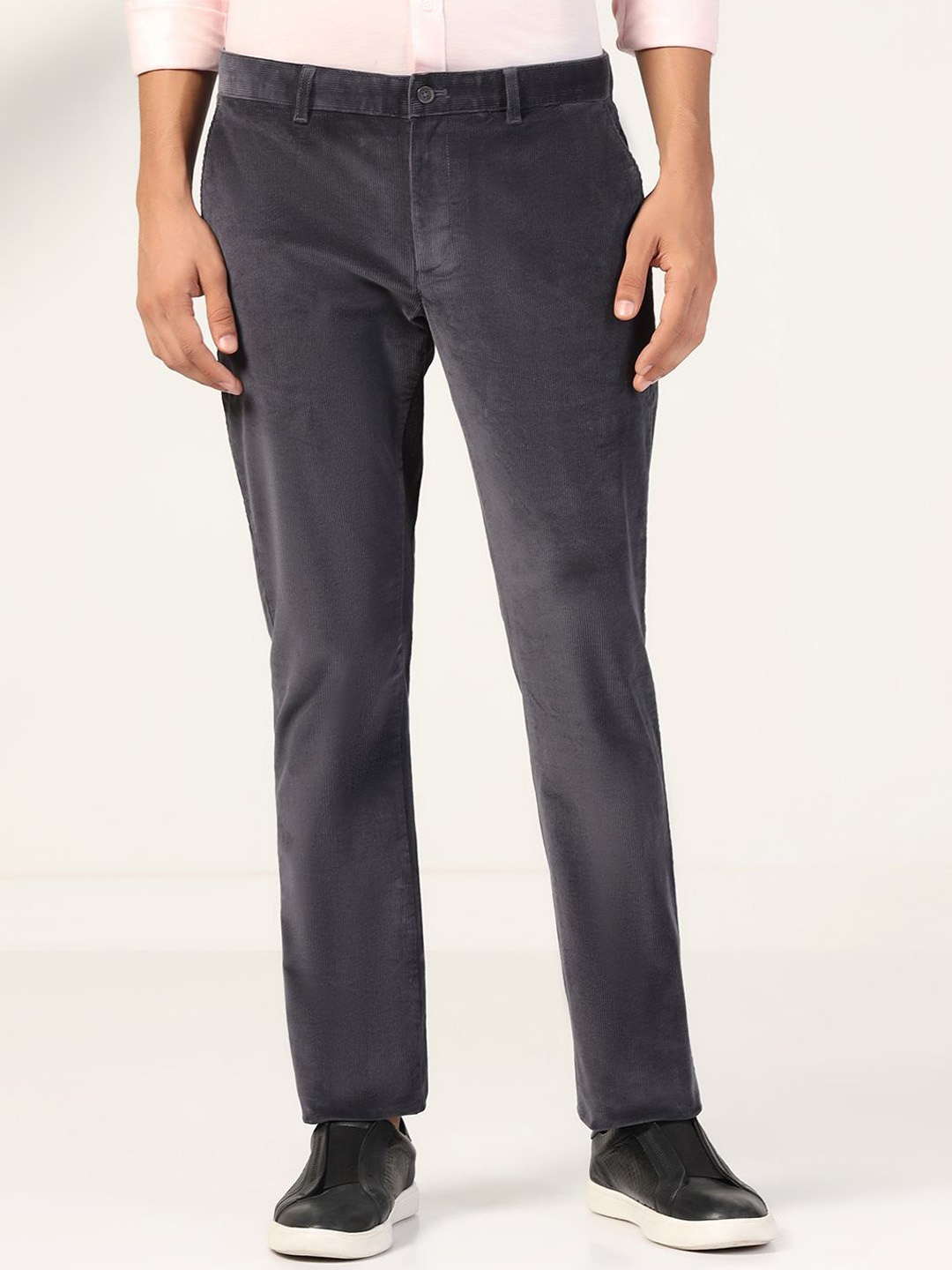 

Blackberrys Men Slim Fit Trousers, Charcoal