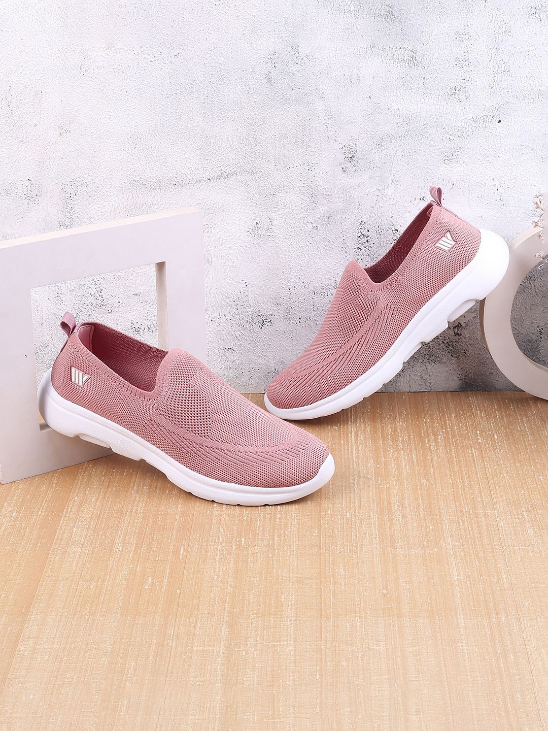 

WALKWAY by Metro Women Walking Non-Marking Sports Shoes, Pink