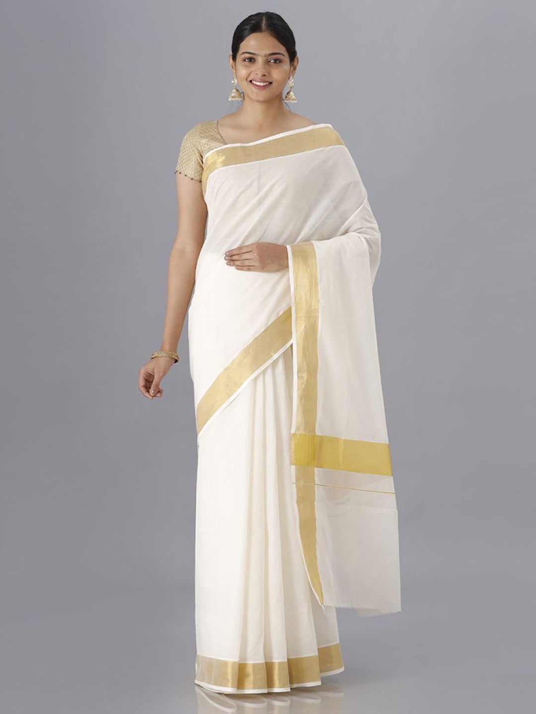 

Ramraj Pure Cotton Saree, Cream