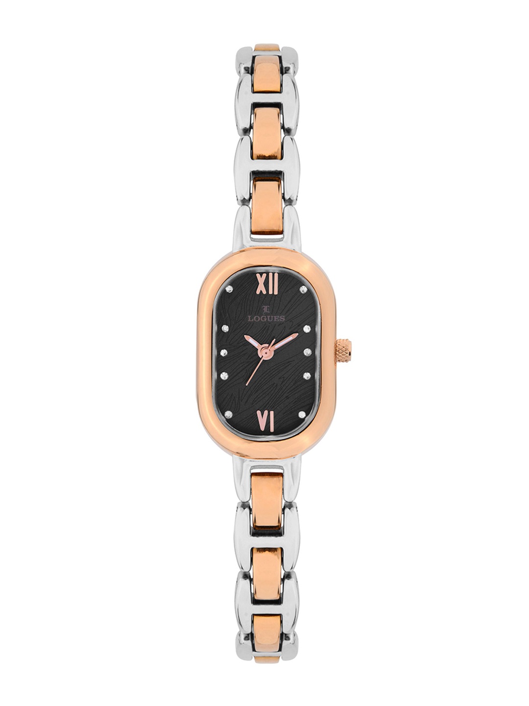 

L LOGUES Women Brass Dial & Bracelet Style Straps Analogue Watch L 6177 BWM-03, Rose gold