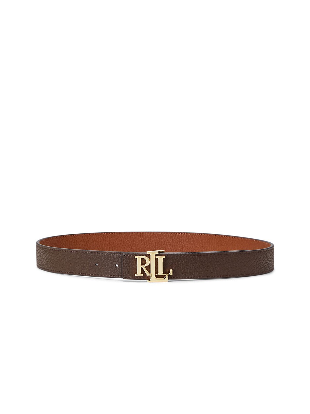 

Polo Ralph Lauren Women Push Pin Closure Logo Reversible Leather Belt, Brown